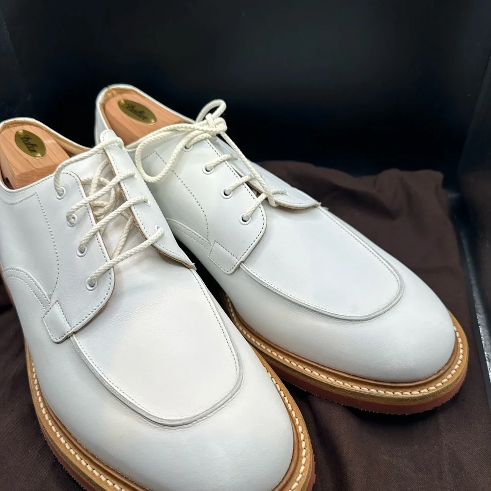 Church's Custom Grade White Leather Men's Oxfords